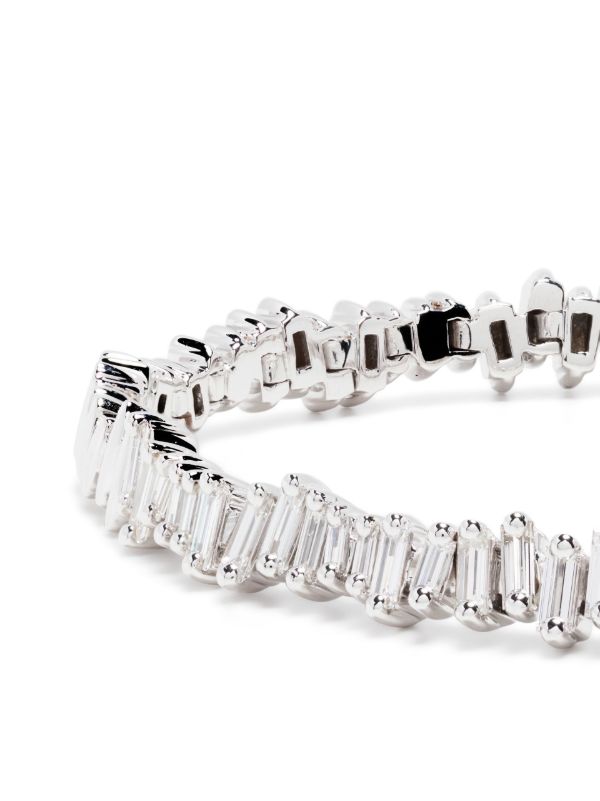 Browns Suzanne Kalan 18K White Gold ID Diamond Bracelet | Browns Bracelets