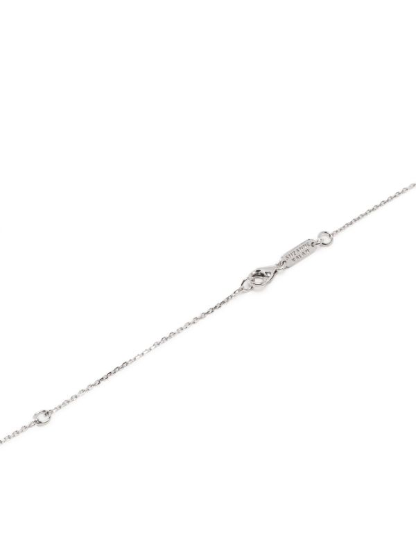 Browns Suzanne Kalan 18K White Gold Mini Dogtag Diamond Necklace | Browns Necklaces