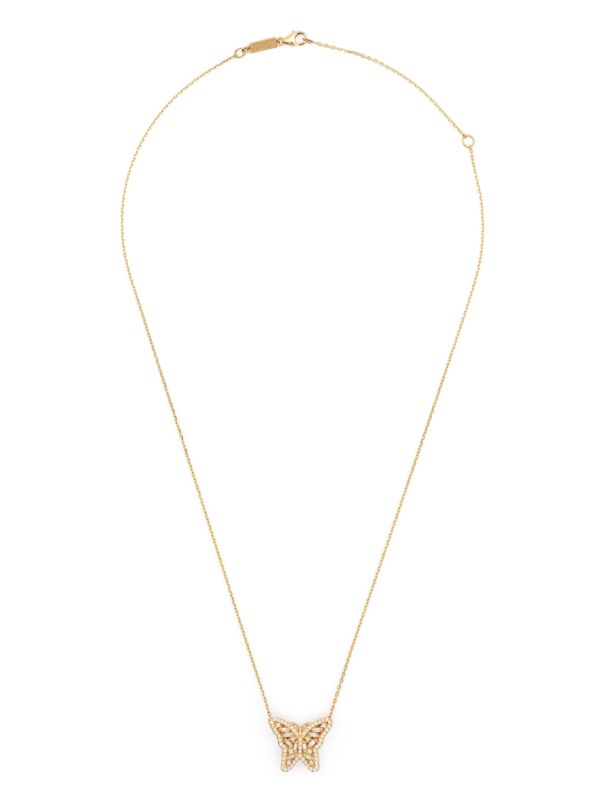 browns Suzanne Kalan 18K Yellow Gold Bold Butterfly Diamond Necklace | Browns Fine Necklaces