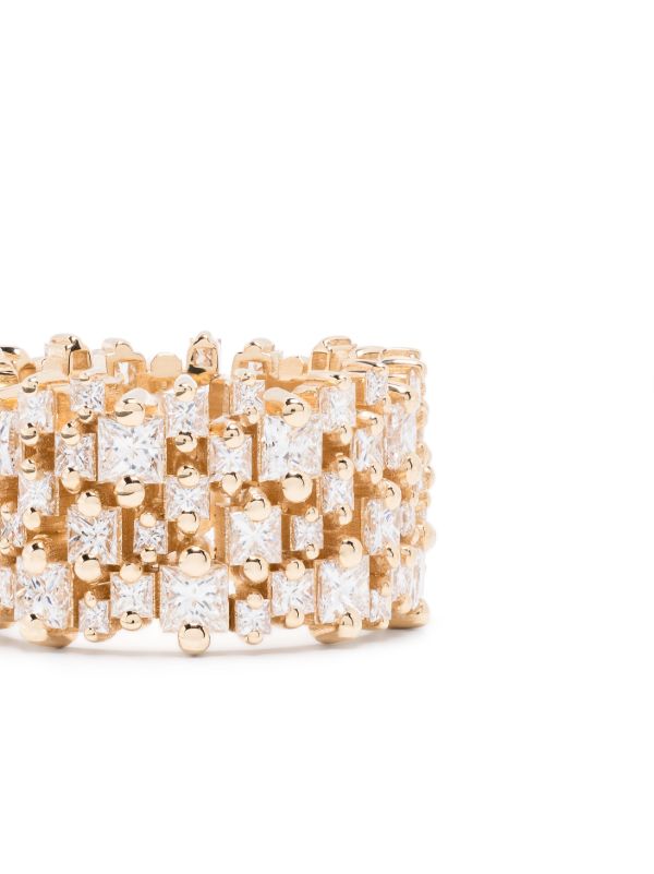 Browns Suzanne Kalan 18K Yellow Gold Classic Diamond Band Ring | Browns Fine Rings