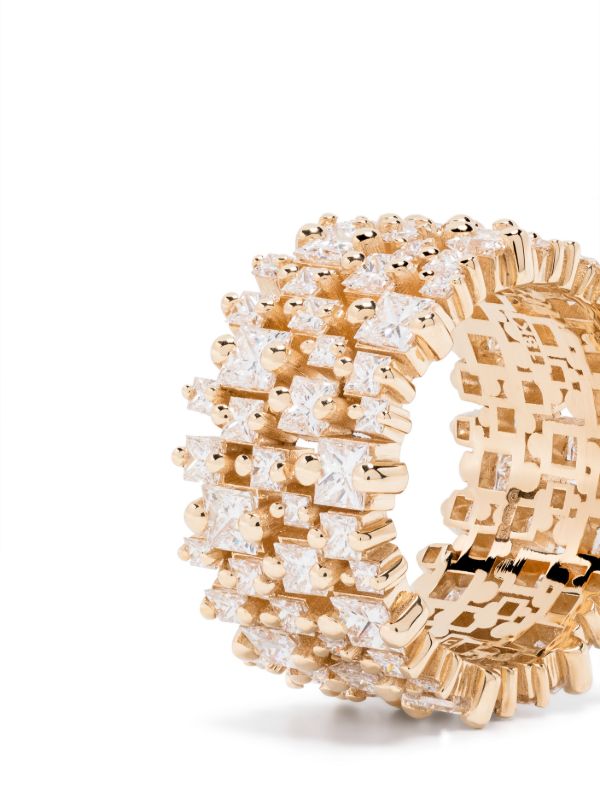 Browns Suzanne Kalan 18K Yellow Gold Classic Diamond Band Ring | Browns Fine Rings