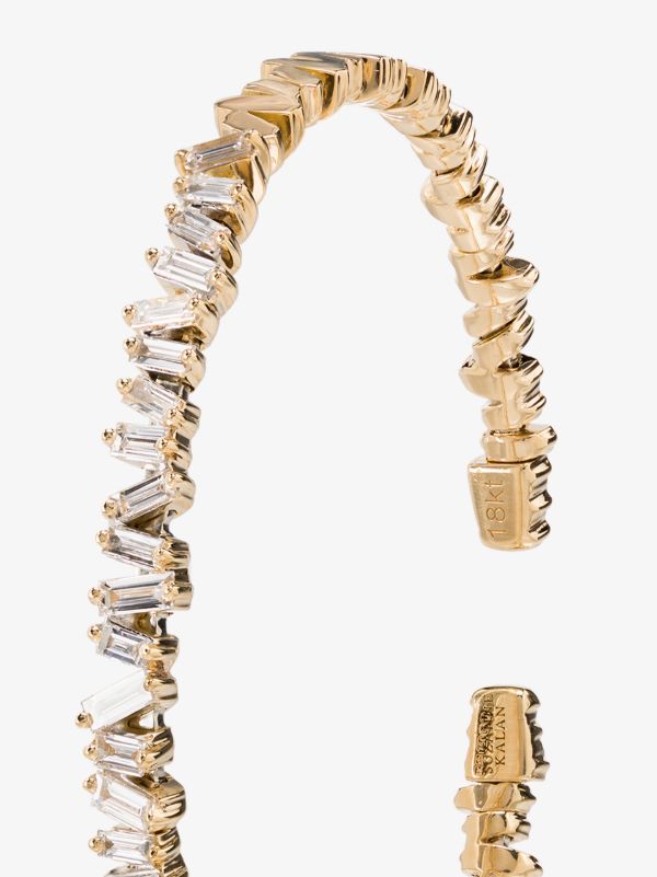 Browns Suzanne Kalan 18K Yellow Gold Classic Diamond Bangle | Browns Fine Bracelets