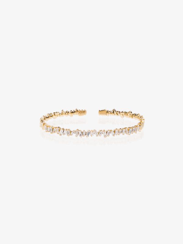 browns Suzanne Kalan 18K yellow gold Classic diamond bangle | Browns Fine Bracelets