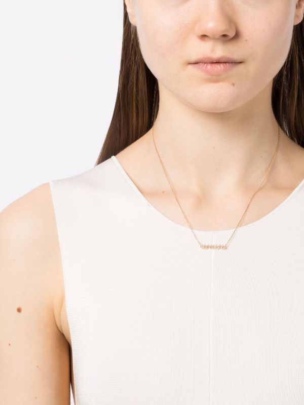 Browns Suzanne Kalan 18K Yellow Gold Classic Diamond Bar Necklace | Browns Fine Necklaces
