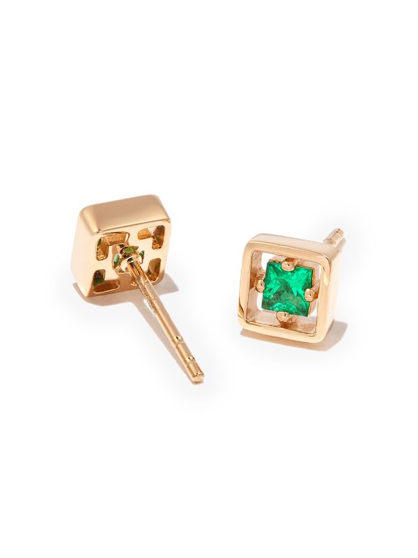 Browns Suzanne Kalan 18K Yellow Gold Emerald Stud Earring | Browns Earrings