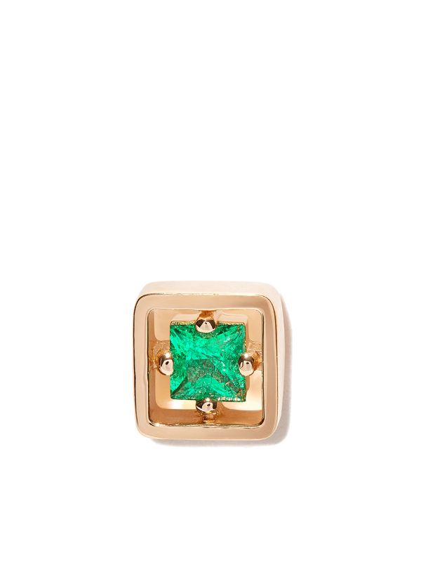 browns Suzanne Kalan 18K yellow gold emerald stud earring | Browns Earrings