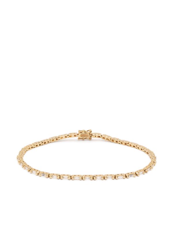browns Suzanne Kalan 18K Yellow Gold Linear Diamond Tennis Bracelet | Browns Fine Bracelets