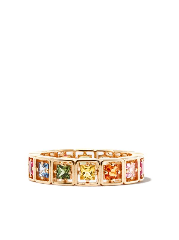 Browns Suzanne Kalan 18K Yellow Gold Rainbow Sapphire Ring | Browns Rings