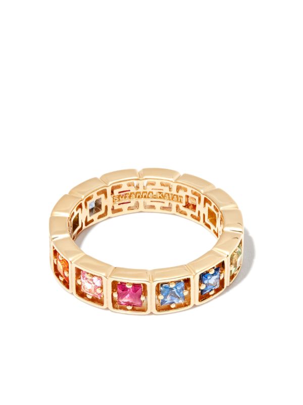 browns Suzanne Kalan 18K Yellow Gold Rainbow Sapphire Ring | Browns Rings