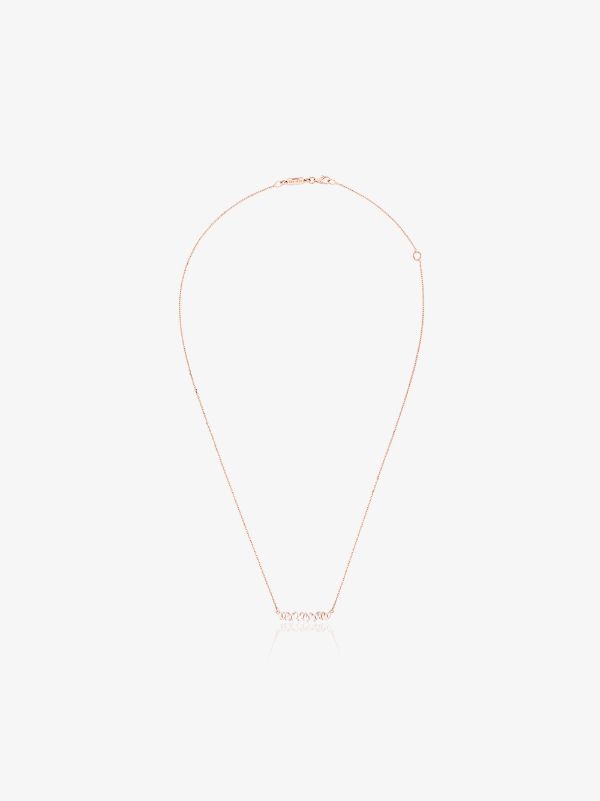browns Suzanne Kalan 18kt rose gold Classic diamond bar necklace | Browns Fine Necklaces