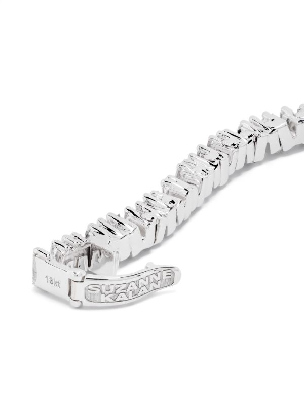 Browns Suzanne Kalan 18kt White Gold Classic Diamond Drop Clip-on Necklace | Browns Fine Necklaces