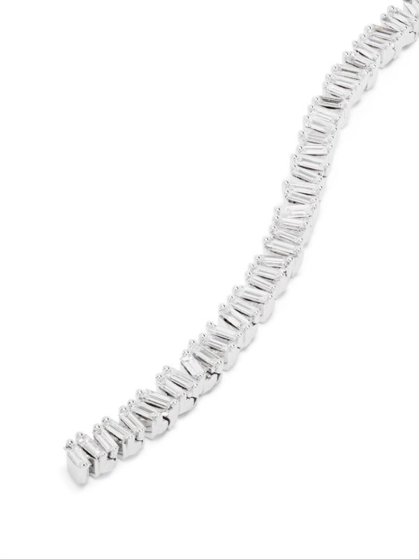 Browns Suzanne Kalan 18kt White Gold Classic Diamond Drop Clip-on Necklace | Browns Fine Necklaces