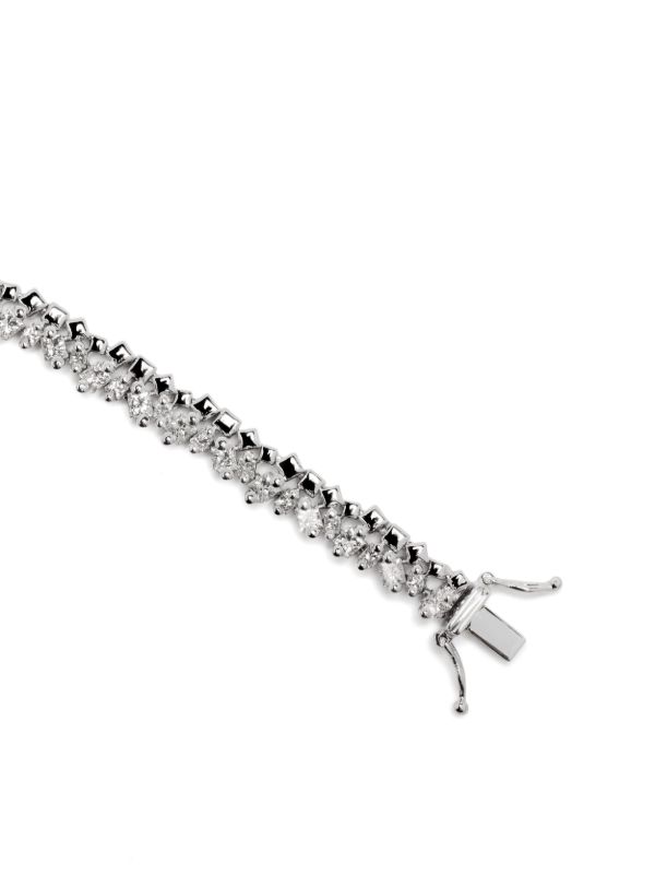 Browns Suzanne Kalan 18kt White Gold Princess Diamond Tennis Bracelet | Browns Fine Bracelets