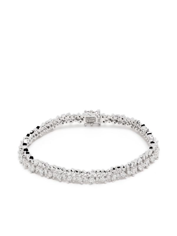 browns Suzanne Kalan 18kt white gold Princess diamond tennis bracelet | Browns Fine Bracelets