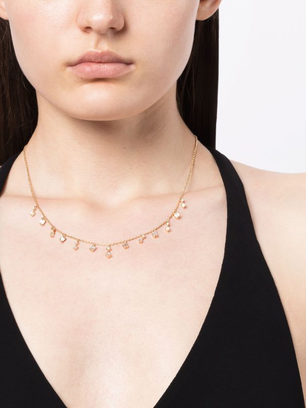 Browns Suzanne Kalan 18kt Yellow Gold Classic Diamond Cascade Necklace | Browns Fine Necklaces