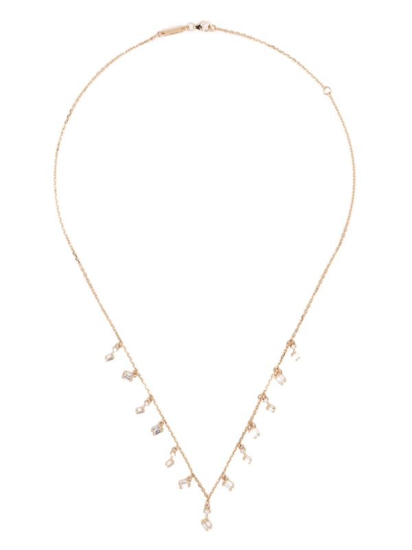 Browns Suzanne Kalan 18kt Yellow Gold Classic Diamond Cascade Necklace | Browns Fine Necklaces