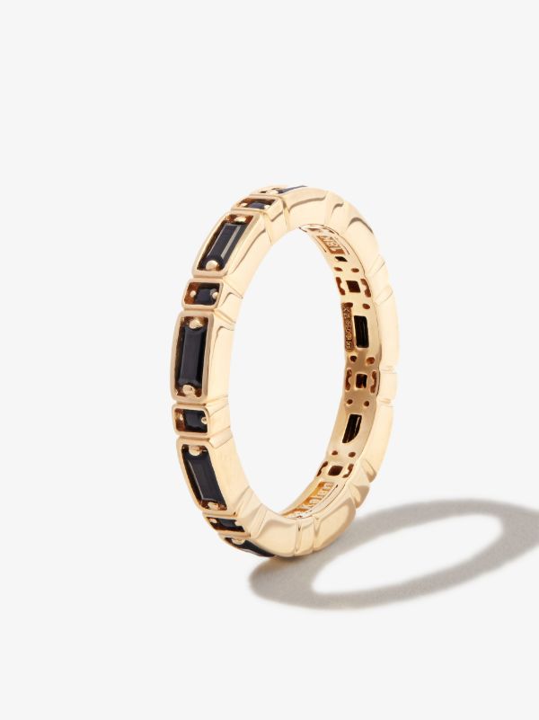 Browns Suzanne Kalan 18kt Yellow Gold Inlay Sideways Sapphire Eternity Band Ring | Browns Rings