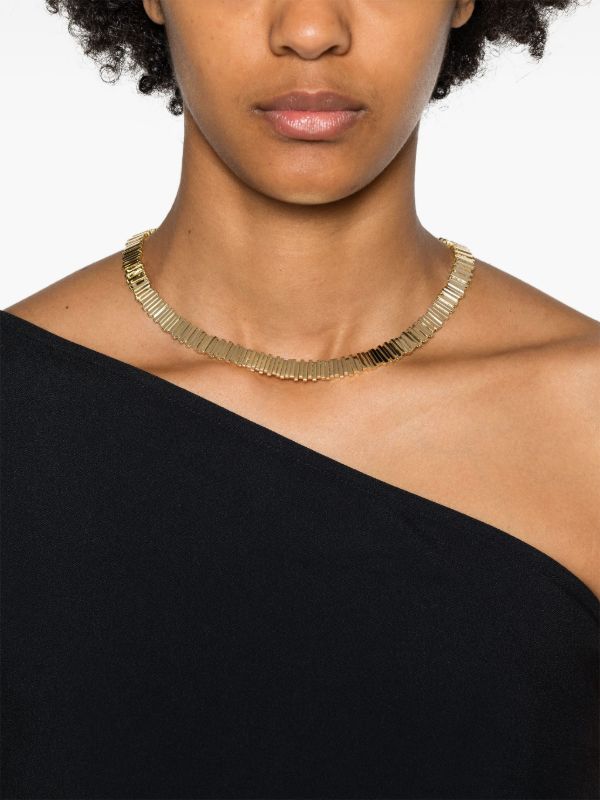 Browns Suzanne Kalan 18kt Yellow Gold Jagged Baguette Necklace | Browns Fine Necklaces