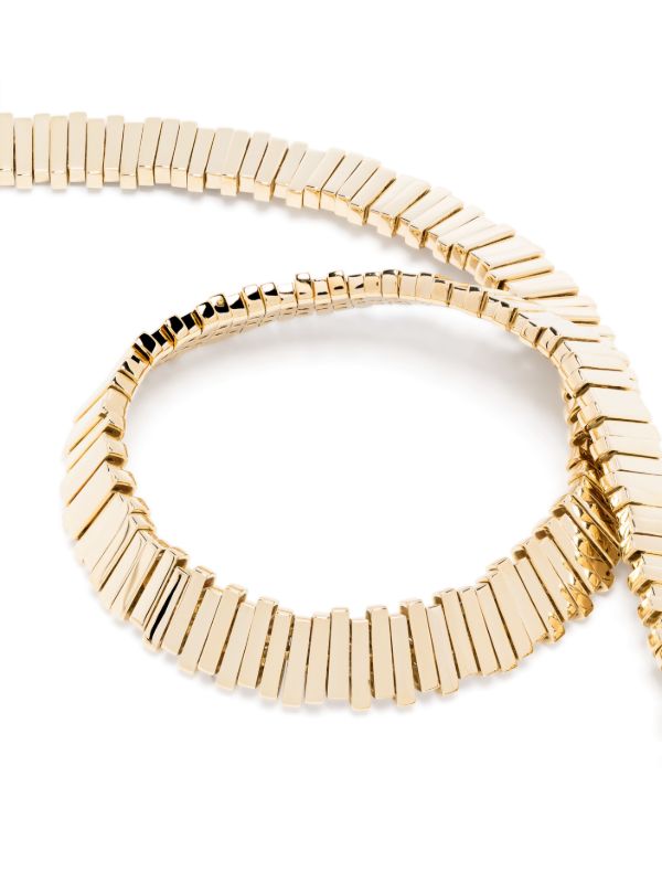 Browns Suzanne Kalan 18kt Yellow Gold Jagged Baguette Necklace | Browns Fine Necklaces