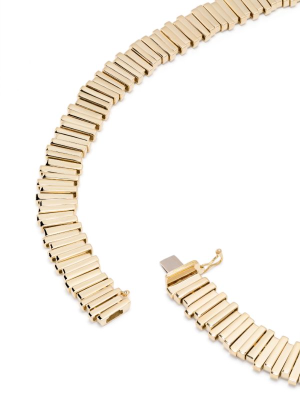Browns Suzanne Kalan 18kt Yellow Gold Jagged Baguette Necklace | Browns Fine Necklaces