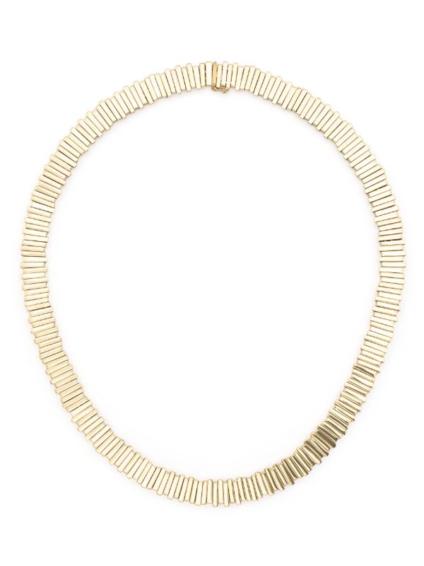 browns Suzanne Kalan 18kt yellow gold Jagged baguette necklace | Browns Fine Necklaces