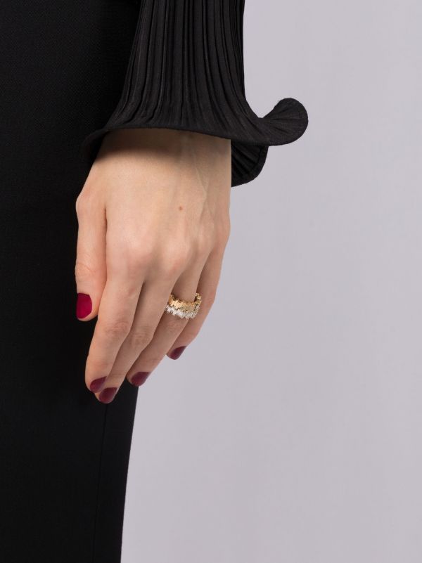 Browns Suzanne Kalan 18kt Yellow Gold Midi Stacker Diamond Eternity Ring | Browns Fine Rings