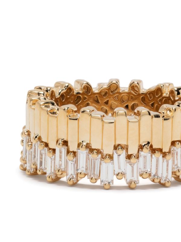 Browns Suzanne Kalan 18kt Yellow Gold Midi Stacker Diamond Eternity Ring | Browns Fine Rings