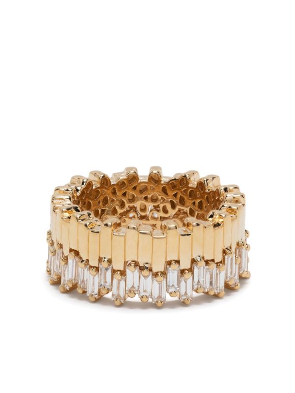 browns Suzanne Kalan 18kt yellow gold Midi Stacker diamond eternity ring | Browns Fine Rings