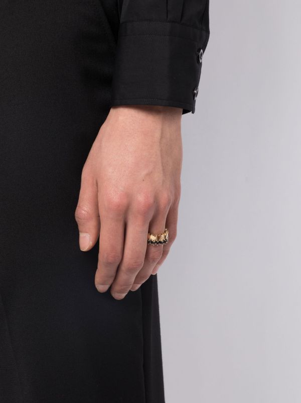 Browns Suzanne Kalan 18kt Yellow Gold Stacker Mini Sapphire Eternity Band | Browns Rings