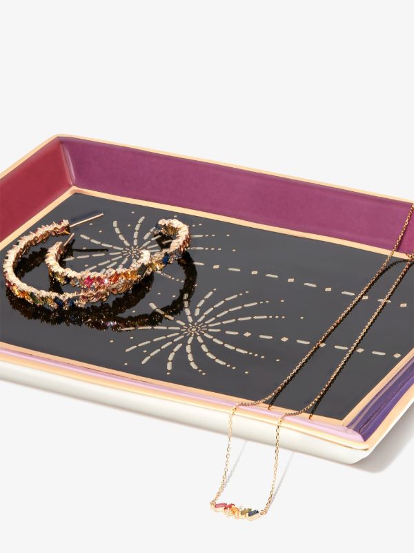Browns Suzanne Kalan Purple Diamond Palm Tree Jewellery Tray | Browns Storage