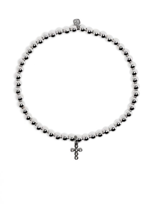 browns Sydney Evan 14K white gold Cross diamond bracelet | Browns Bracelets
