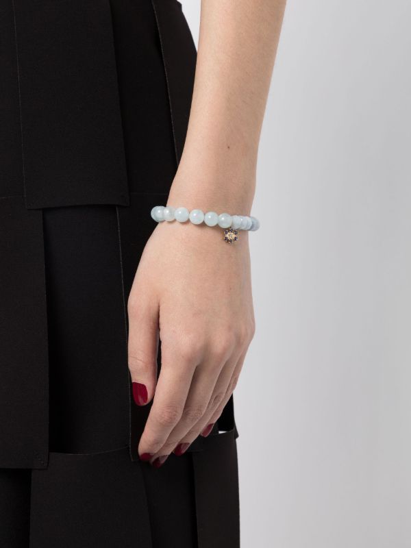 Browns Sydney Evan 14K Yellow Gold Aquamarine Beaded Bracelet | Browns Fine Bracelets