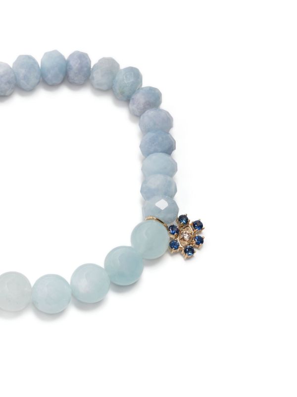 Browns Sydney Evan 14K Yellow Gold Aquamarine Beaded Bracelet | Browns Fine Bracelets