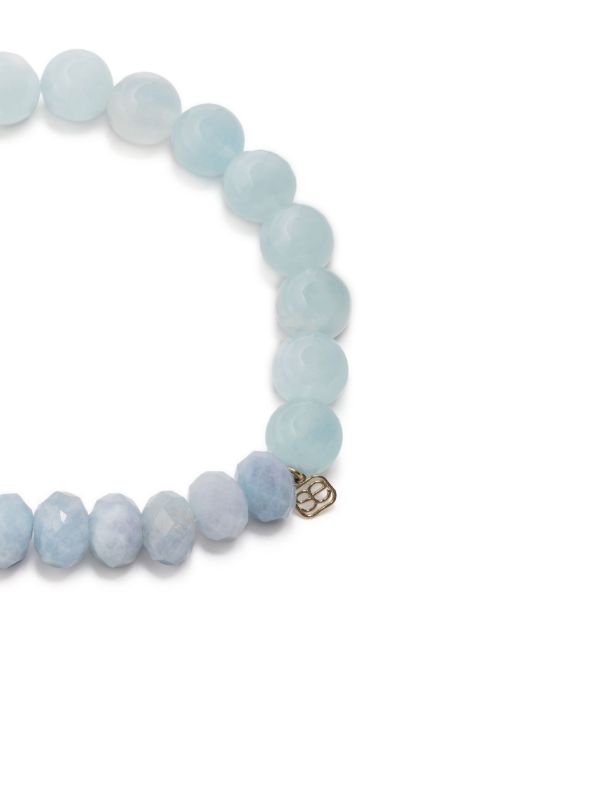 Browns Sydney Evan 14K Yellow Gold Aquamarine Beaded Bracelet | Browns Fine Bracelets
