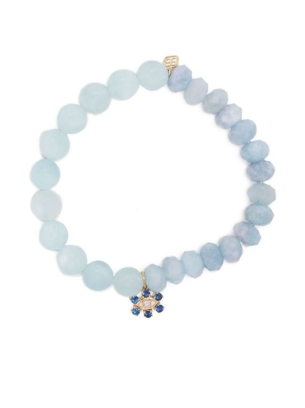 browns Sydney Evan 14K Yellow Gold Aquamarine Beaded Bracelet | Browns Fine Bracelets