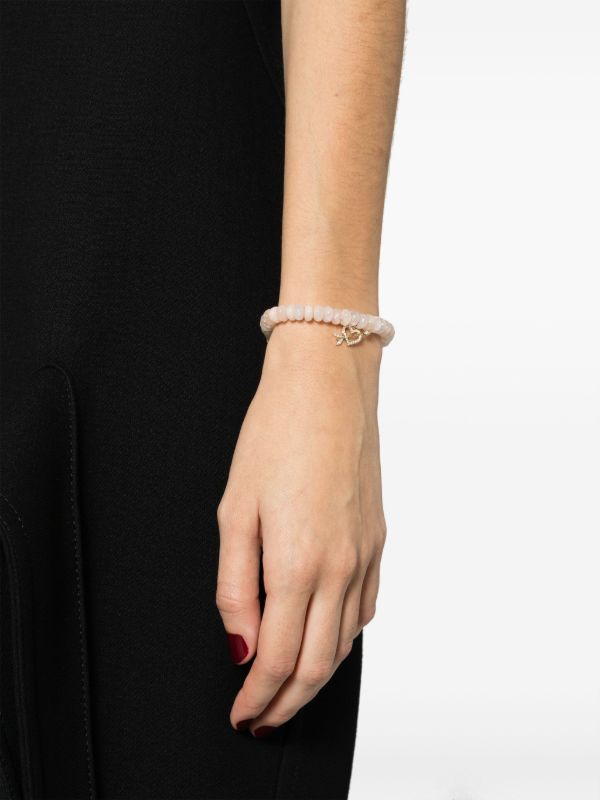 Browns Sydney Evan 14K Yellow Gold Arrow Heart Diamond And Morganite Bracelet | Browns Bracelets