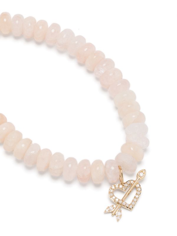Browns Sydney Evan 14K Yellow Gold Arrow Heart Diamond And Morganite Bracelet | Browns Bracelets