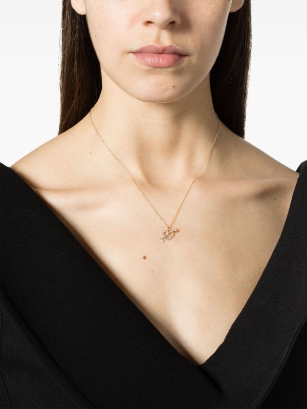 Browns Sydney Evan 14K Yellow Gold Arrow Heart Diamond Charm Necklace | Browns Fine Necklaces