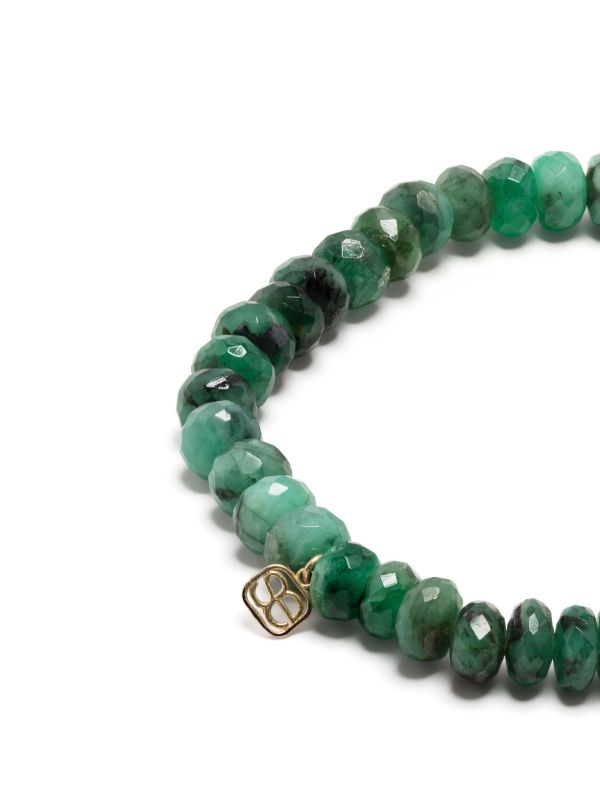 Browns Sydney Evan 14K Yellow Gold Buddha Coin Emerald Bracelet | Browns Fine Bracelets