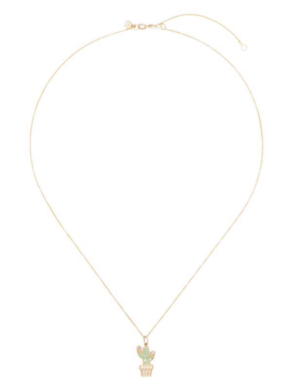 Browns Sydney Evan 14K Yellow Gold Cactus Diamond Necklace | Browns Fine Necklaces