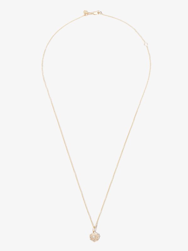 Browns Sydney Evan 14K Yellow Gold Camellia Diamond Necklace | Browns Fine Necklaces