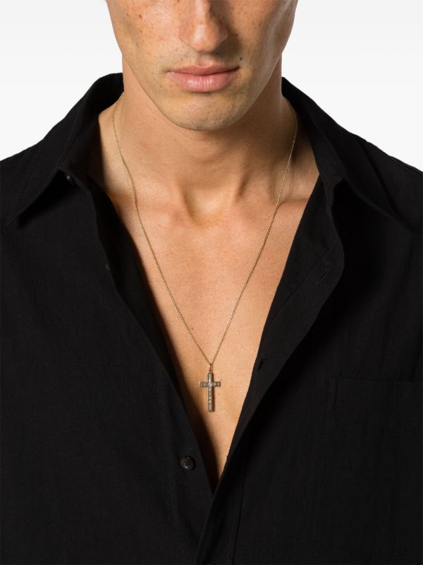 Browns Sydney Evan 14K Yellow Gold Cross Diamond Pendant Necklace | Browns Necklaces