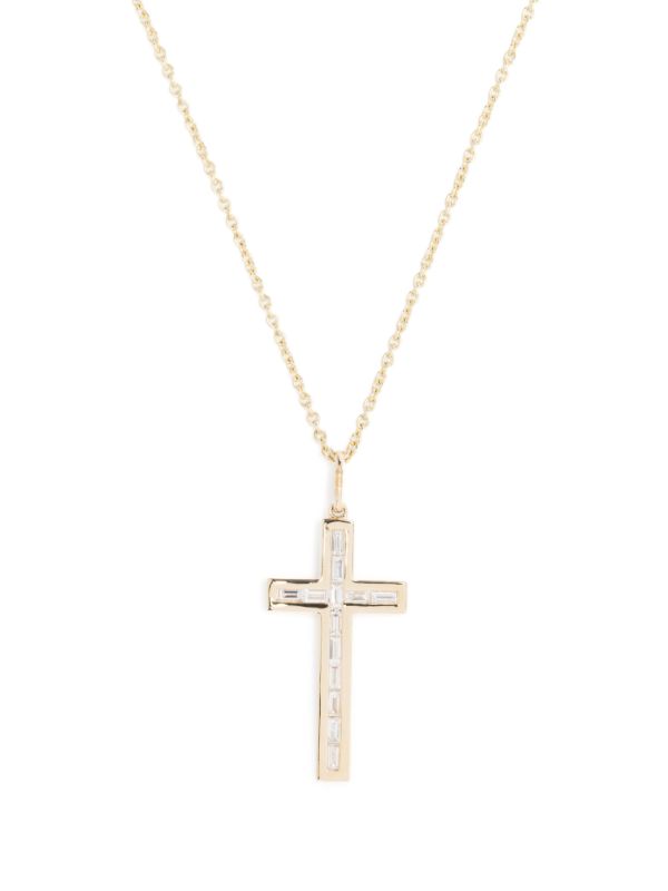 browns Sydney Evan 14K Yellow Gold Cross Diamond Pendant Necklace | Browns Necklaces