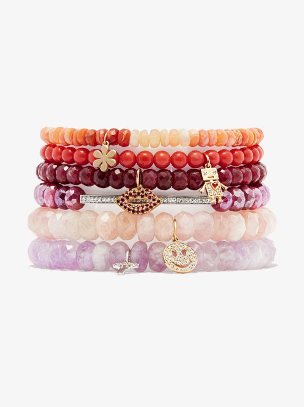Browns Sydney Evan 14K Yellow Gold Daisy Beaded Bracelet | Browns Fine Bracelets