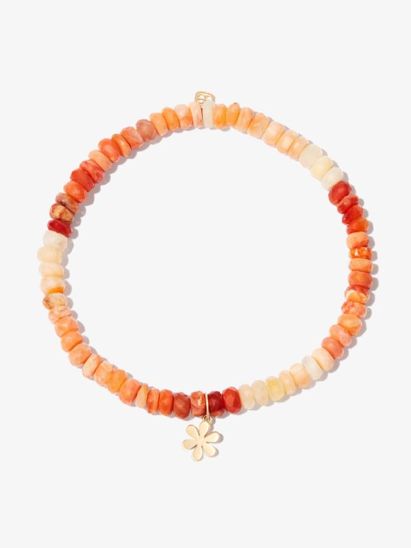 browns Sydney Evan 14K Yellow Gold Daisy beaded Bracelet | Browns Fine Bracelets