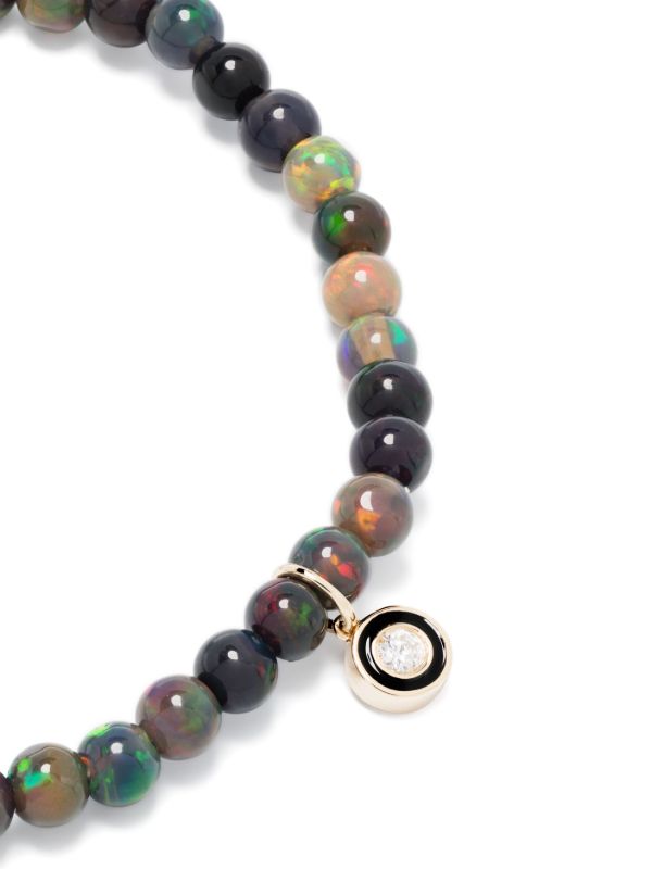 Browns Sydney Evan 14K Yellow Gold Diamond Opal Beaded Bracelet | Browns Bracelets