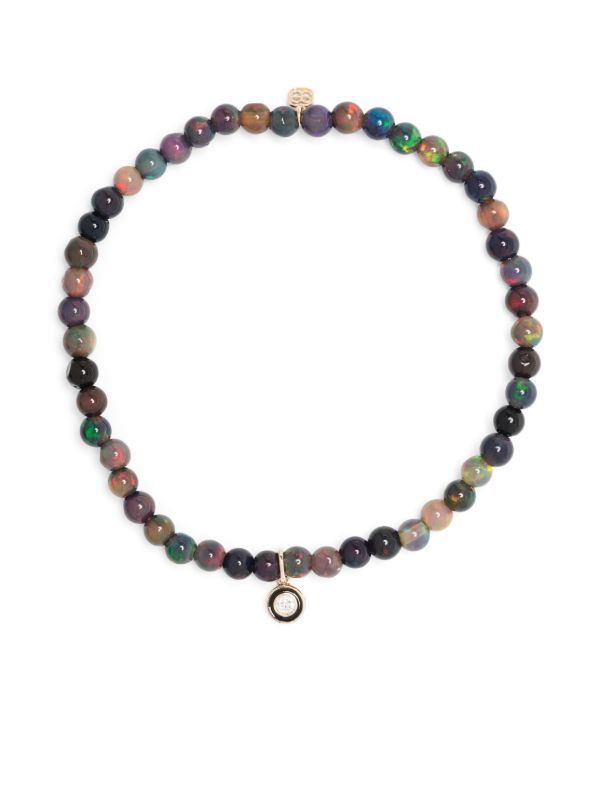 browns Sydney Evan 14K Yellow Gold Diamond Opal Beaded Bracelet | Browns Bracelets