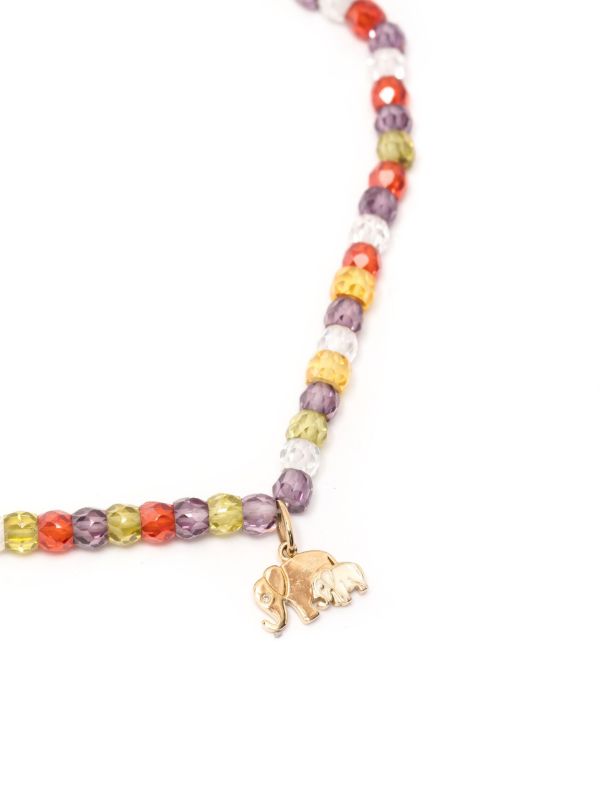 Browns Sydney Evan 14K Yellow Gold Elephant Moonstone Anklet | Browns Fine Body Jewelry