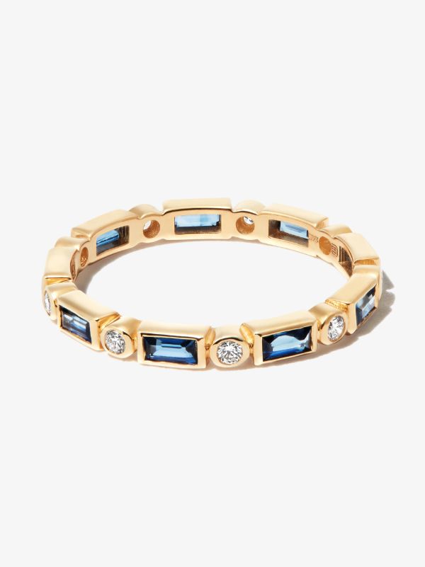 browns Sydney Evan 14K yellow gold Eternity sapphire diamond ring | Browns Rings