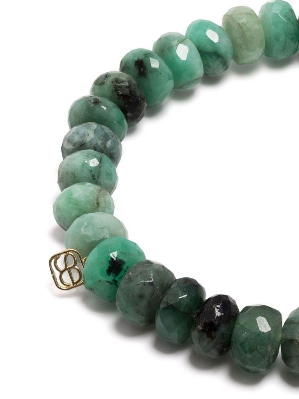 Browns Sydney Evan 14K Yellow Gold Evil Eye Diamond Emerald Beaded Bracelet | Browns Fine Bracelets